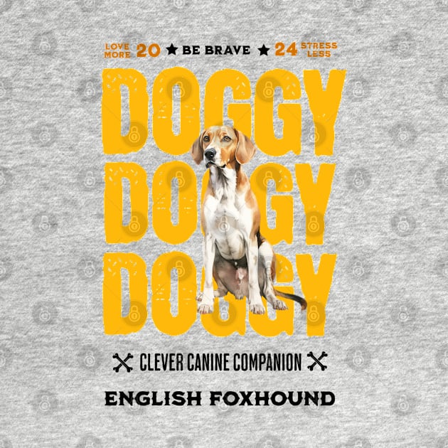 Doggy English Foxhound by DavidBriotArt